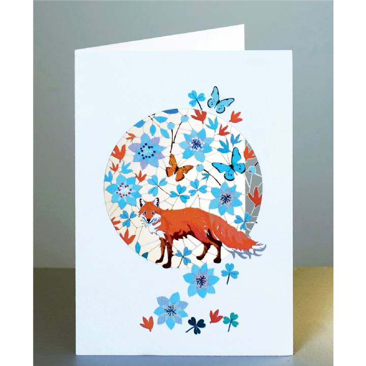 Fox and butterflies (pack of 6)