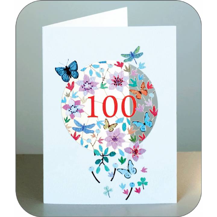 Floral - age 100 (pack of 6)