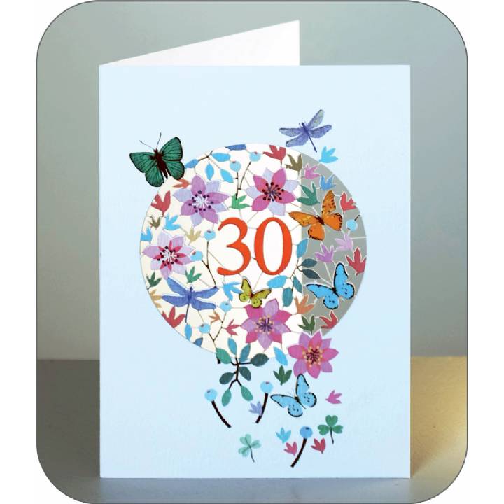 Floral - age 30 (pack of 6)