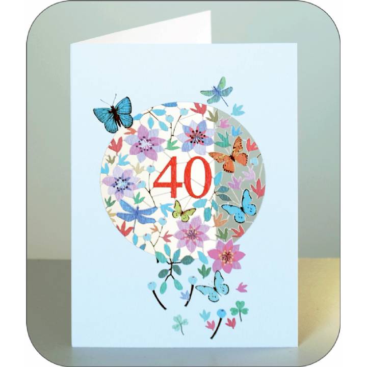 Floral - age 40 (pack of 6)