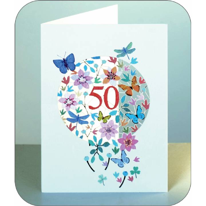 Floral - age 50 (pack of 6)