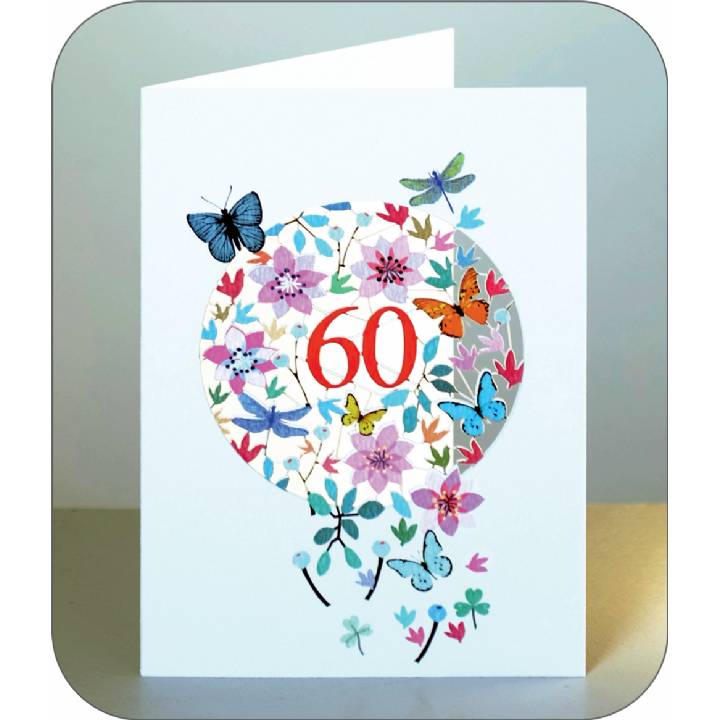 Floral - age 60 (pack of 6)