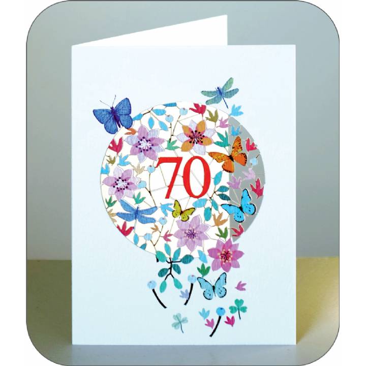 Floral - age 70 (pack of 6)