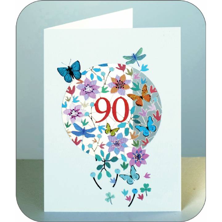 Floral - age 90 (pack of 6)
