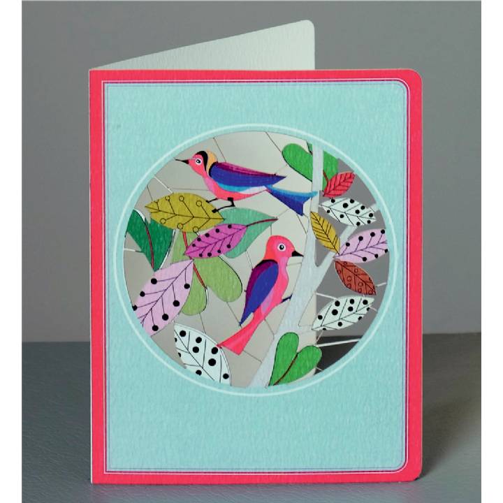 Multi-coloured birds (pack of 6)