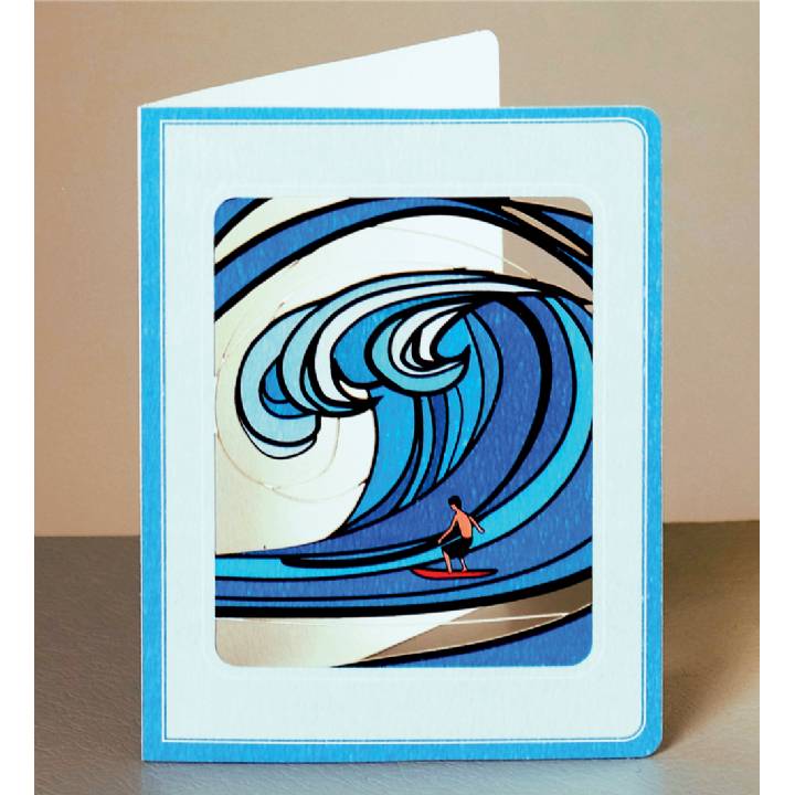 Wave and surfer (pack of 6)