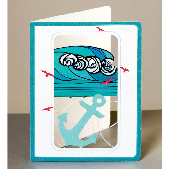 Anchor and waves (pack of 6)