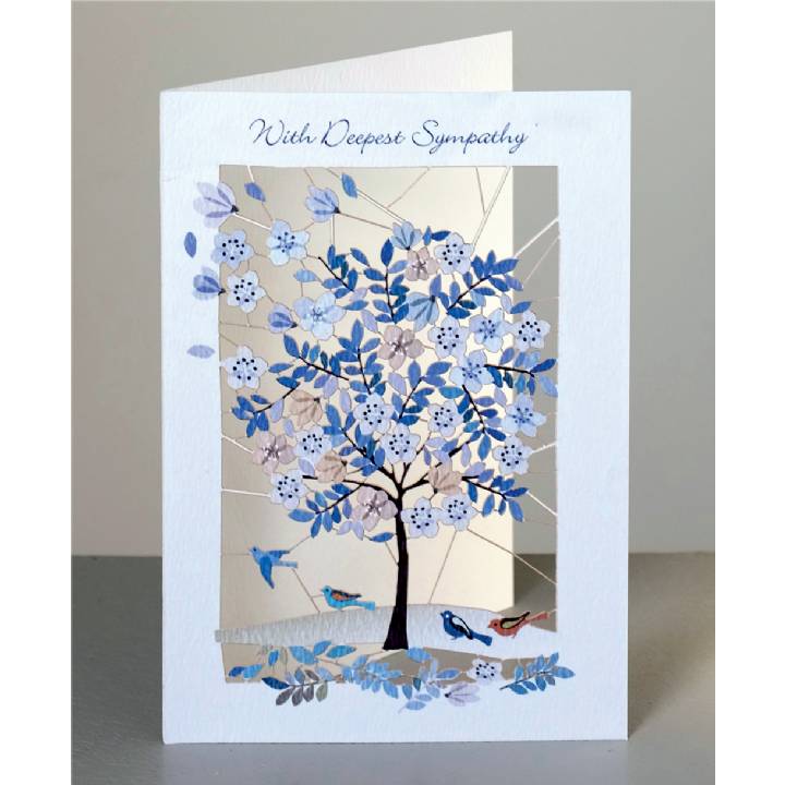 Sympathy - blue tree (pack of 6)