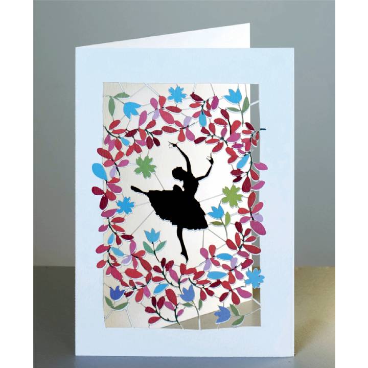 Ballerina and red leaves (pack of 6)