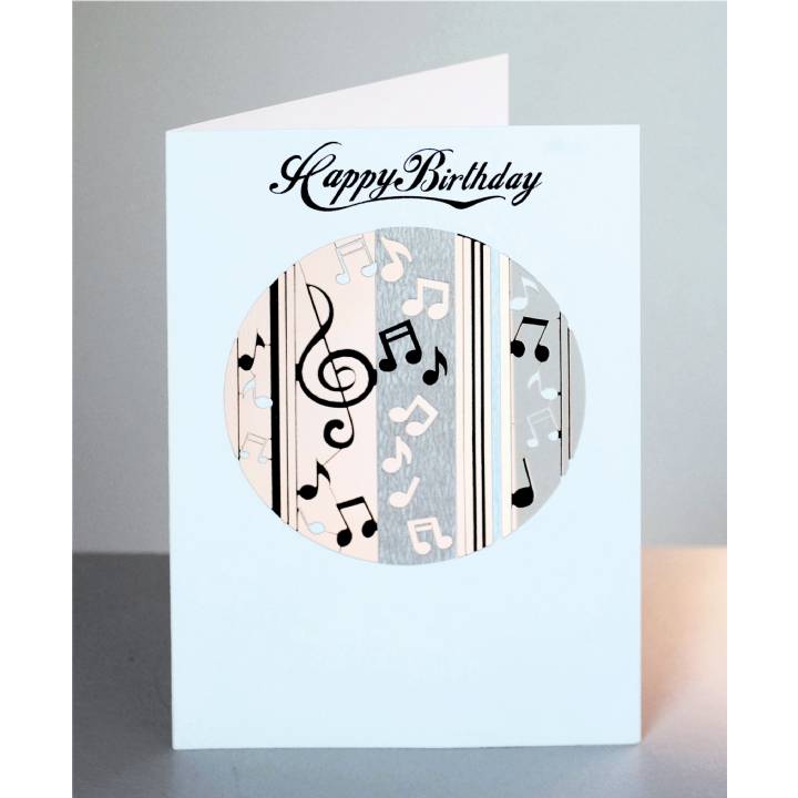 Happy birthday - music notes (pack of 6)
