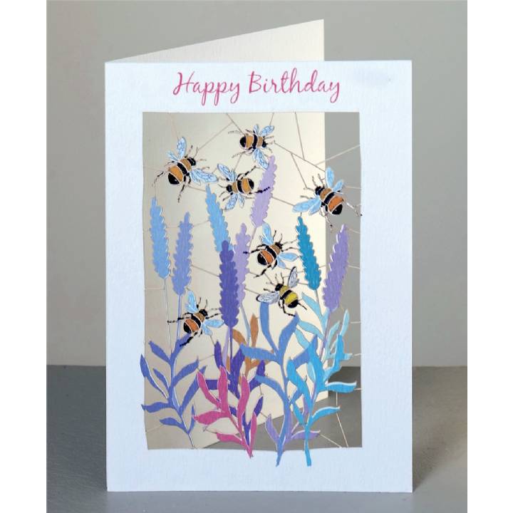 Happy birthday - bumblebees (pack of 6)