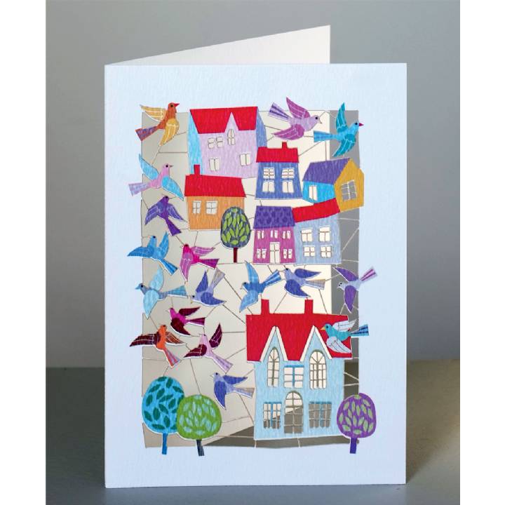 Birds and houses (pack of 6)