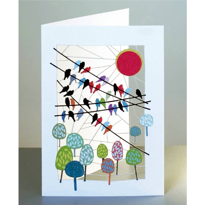 Birds on wires (pack of 6)