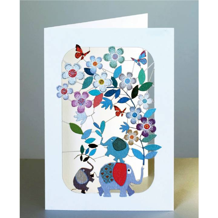 Elephant and flowers (pack of 6)