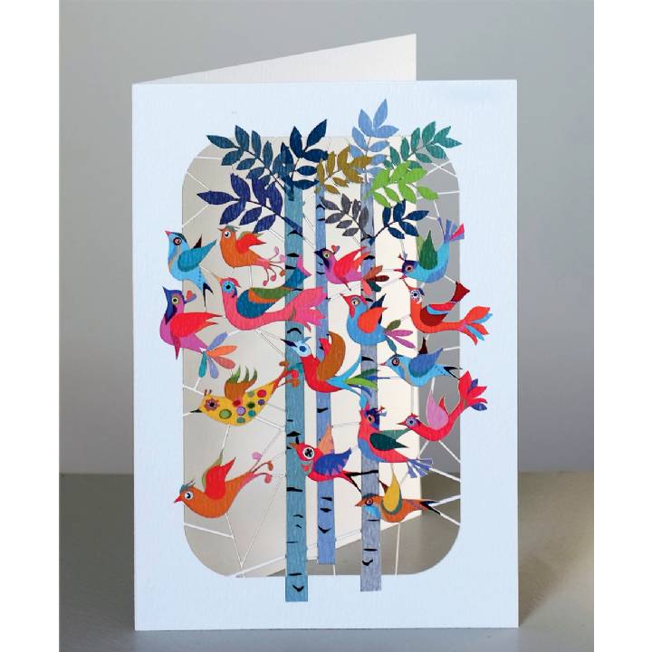 Birds flying through the forest (pack of 6)