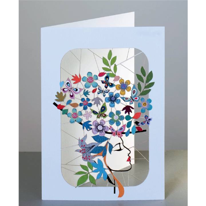 Lady with floral hat (pack of 6)