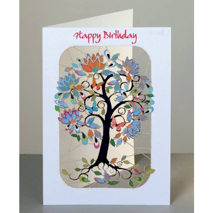 Exotic flowering tree - happy birthday (pack of 6)