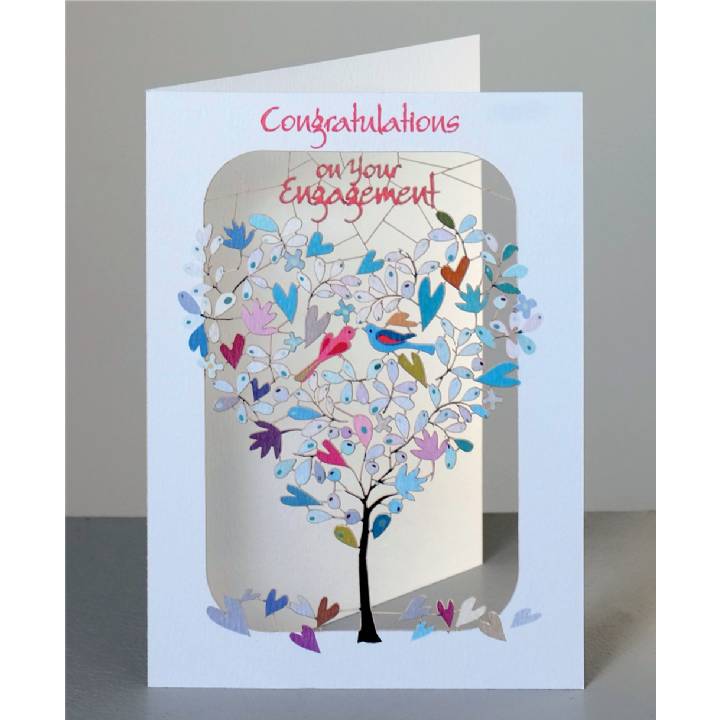 Engagement - two birds in a tree (pack of 6)