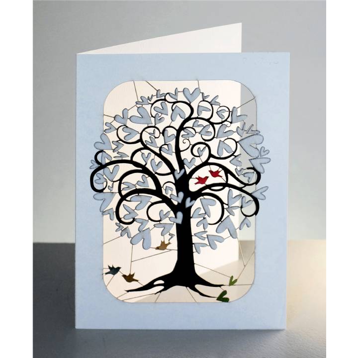 Curling white heart tree (pack of 6)