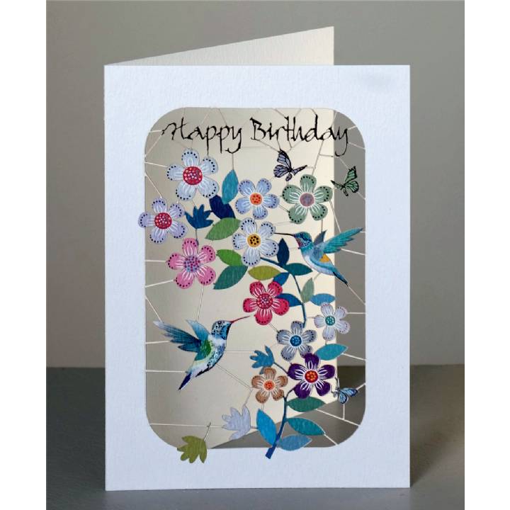 Happy birthday - hummingbirds (pack of 6)