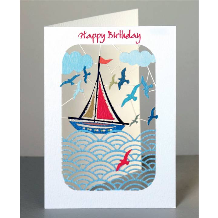 Happy birthday - yacht (pack of 6)