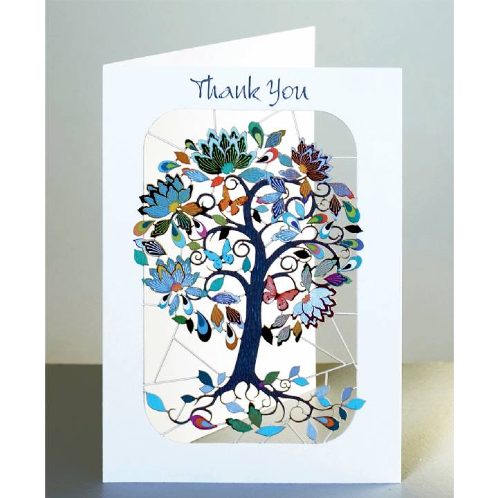 Exotic flowering tree - thank you (pack of 6)