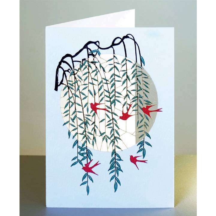 Willow and red swallows (pack of 6)
