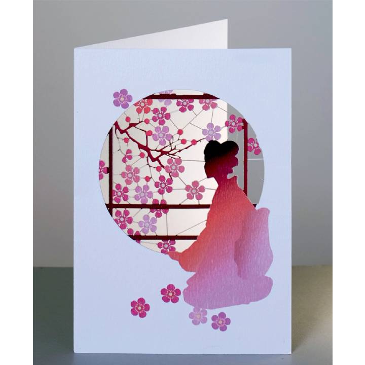 Japanese lady with blossoms (pack of 6)