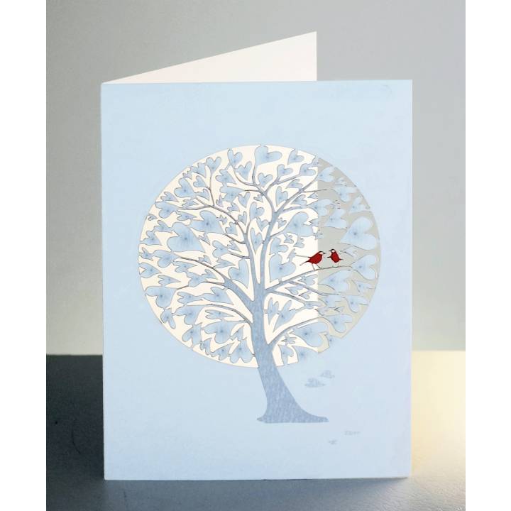 White heart tree (pack of 6)