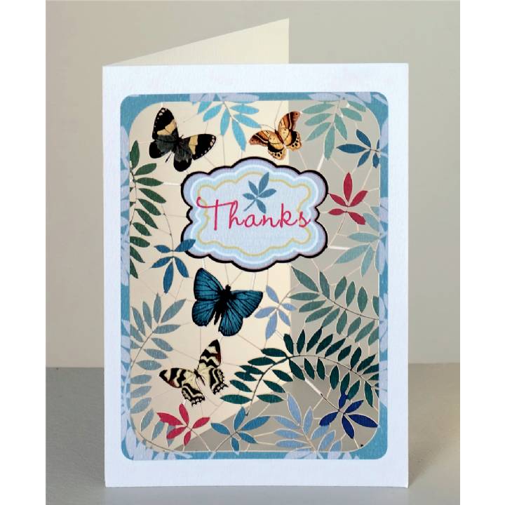 Butterflies - thanks (pack of 6)