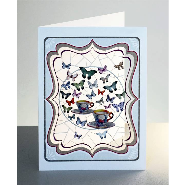 Teacups and butterflies (pack of 6)