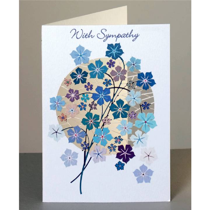Blue flowers - sympathy (pack of 6)