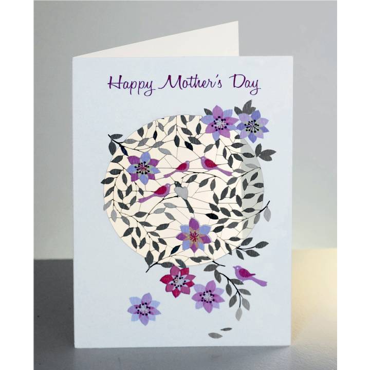 Birds and flowers - happy mother's day (pack of 6)