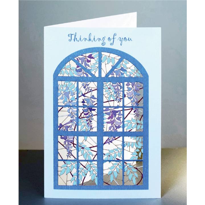 Thinking of you - wisteria and window (pack of 6)