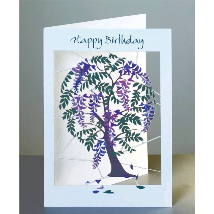 Happy birthday - wisteria tree (pack of 6)