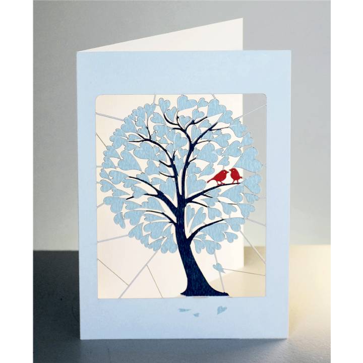 Blue heart tree (pack of 6)