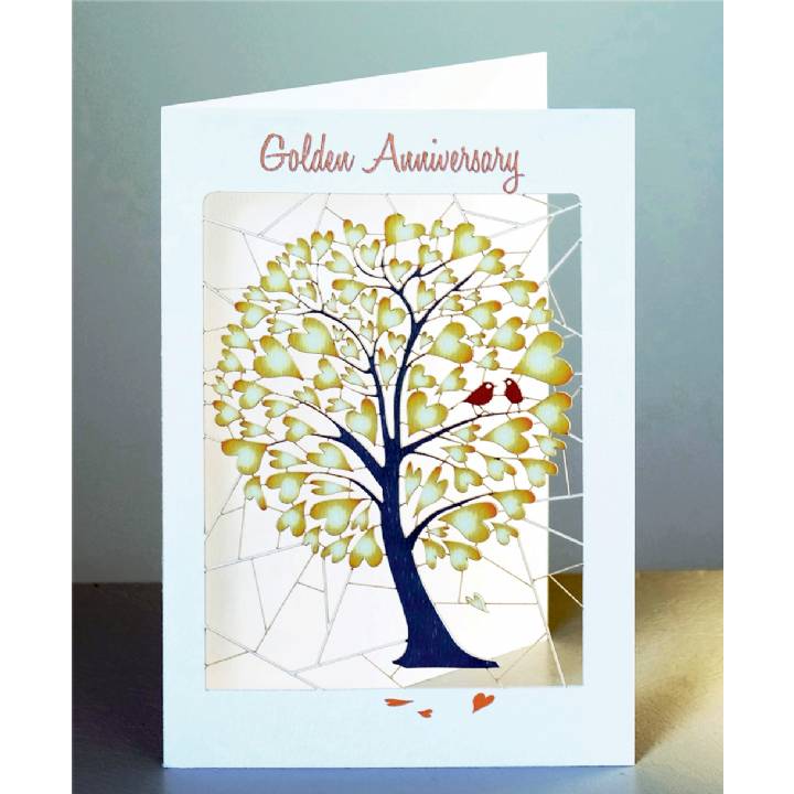 Heart tree - golden anniversary (pack of 6)