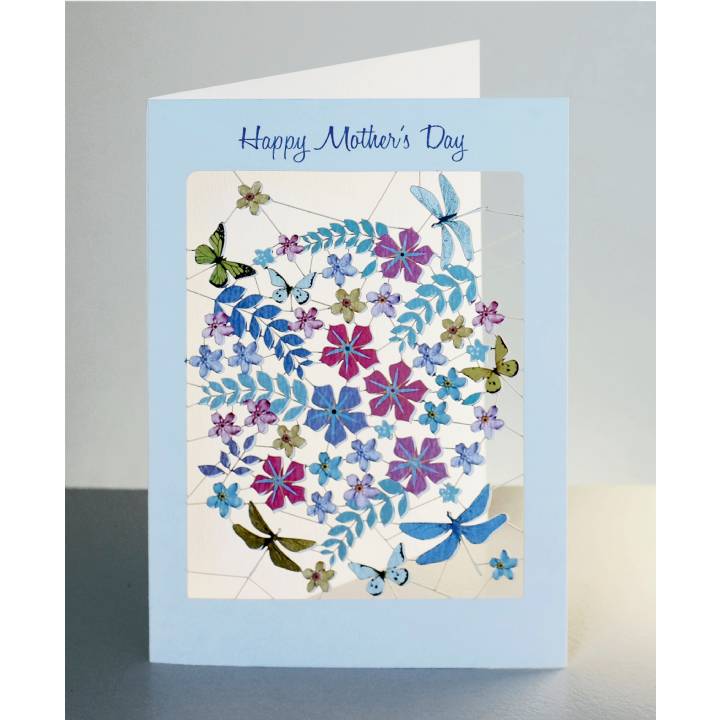 Flowers and butterflies - happy mother's day (pack of 6)