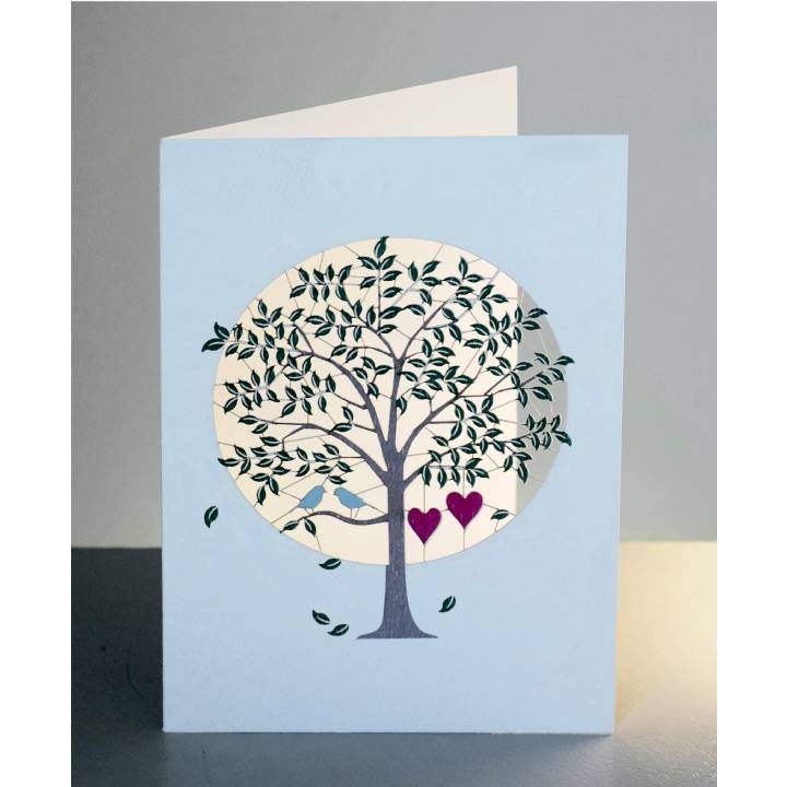 Hearts in a tree (pack of 6)