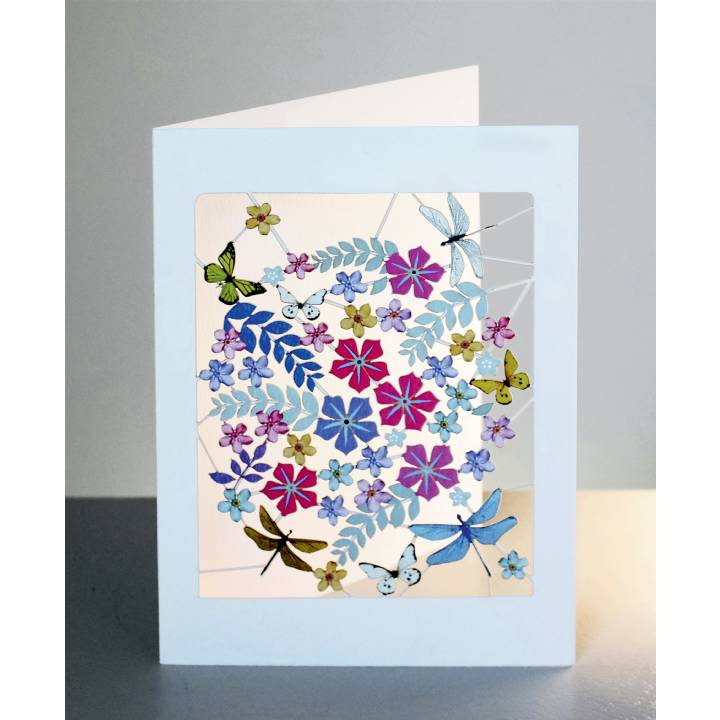Dragonflies and flowers (pack of 6)