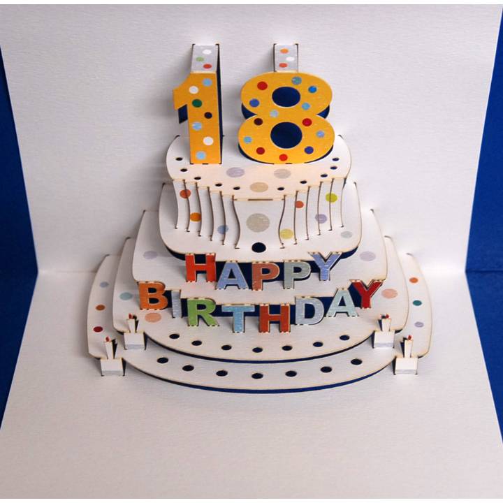 Age 18 birthday cake (pack of 6)