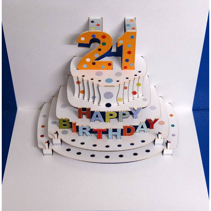 Age 21 birthday cake (pack of 6)