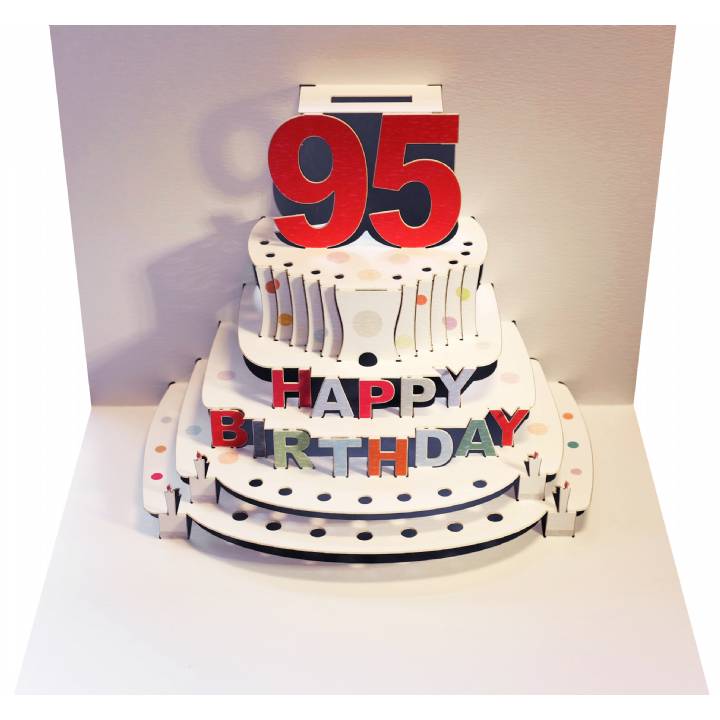 Age 95 birthday cake (pack of 6)