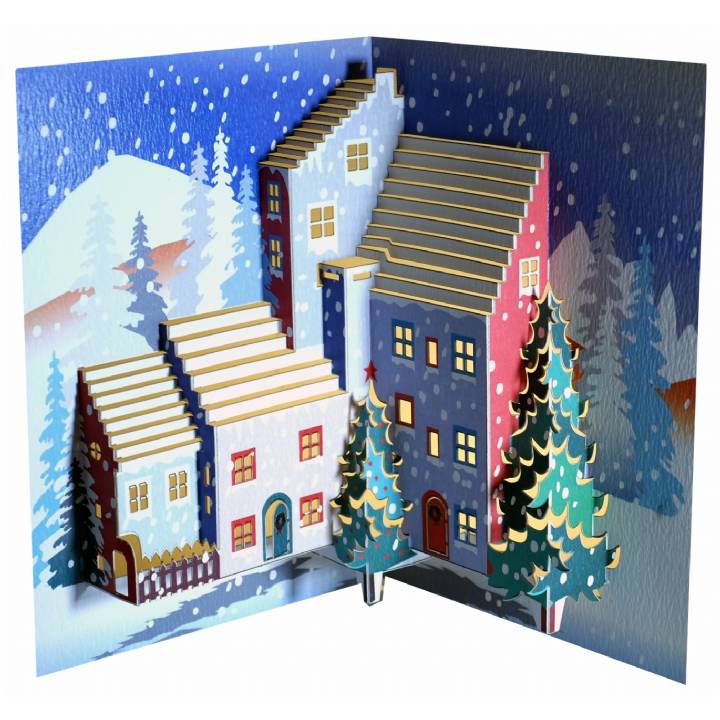 Christmas village (pack of 6)