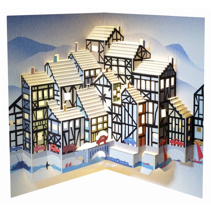 Bavarian Christmas houses (pack of 6)