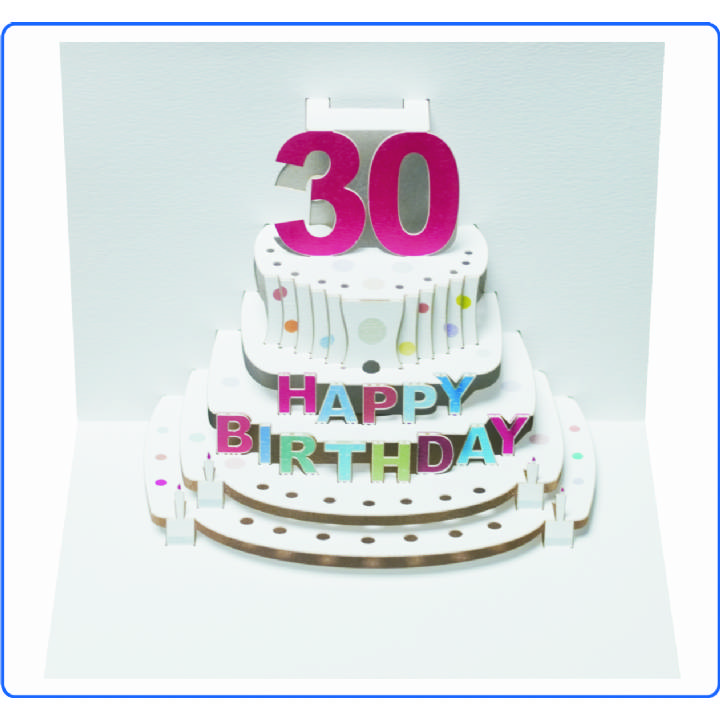 Age 30 birthday cake (pack of 6)