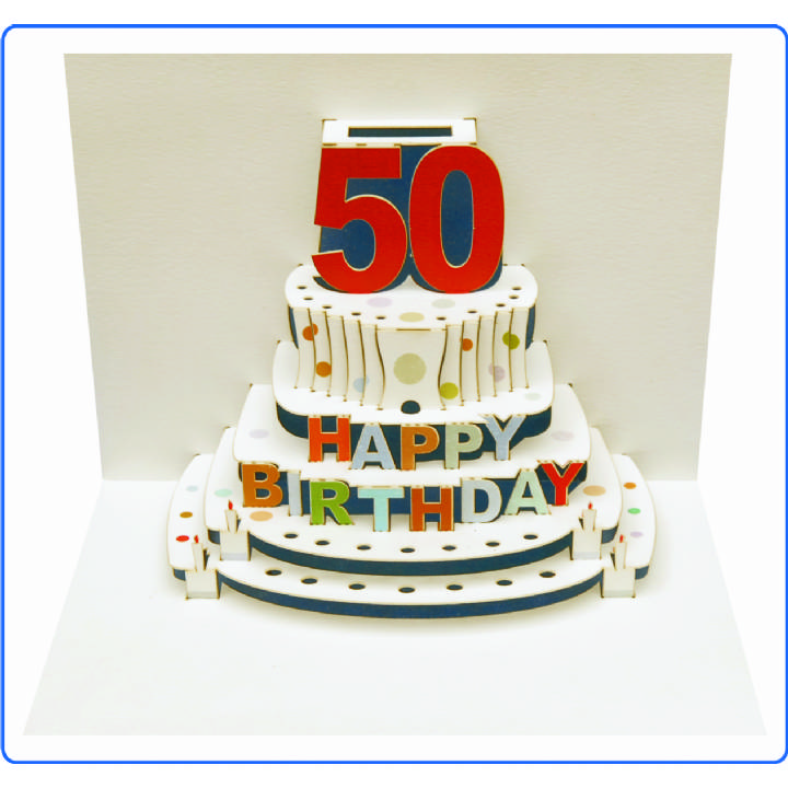 Age 50 birthday cake (pack of 6)