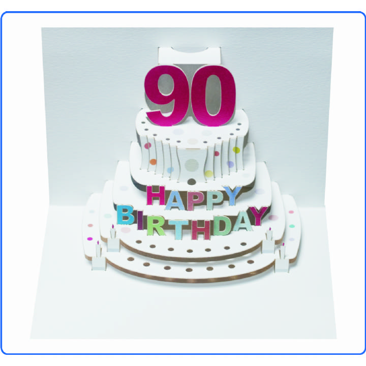 Age 90 birthday cake (pack of 6)