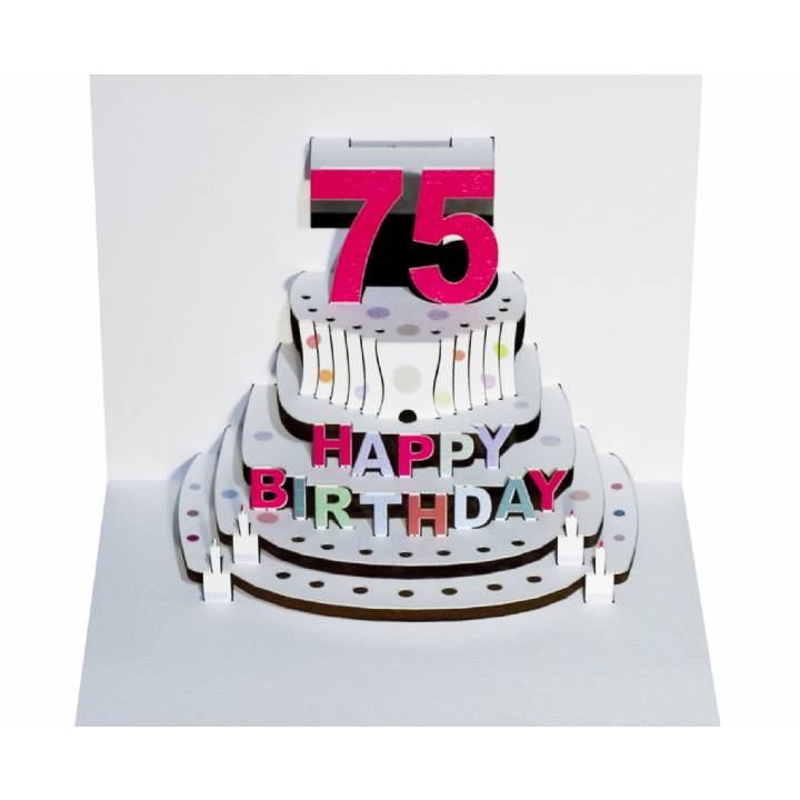 Age 75 birthday cake (pack of 6)