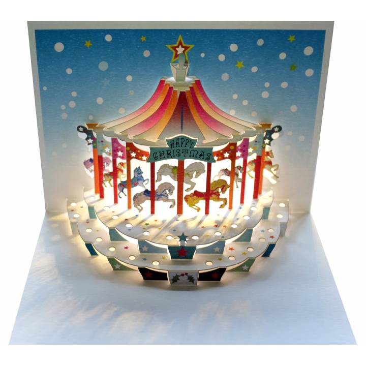 Happy Christmas carousel (pack of 6)